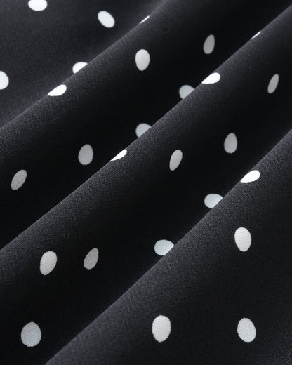 Black Mandarin Midi Dress