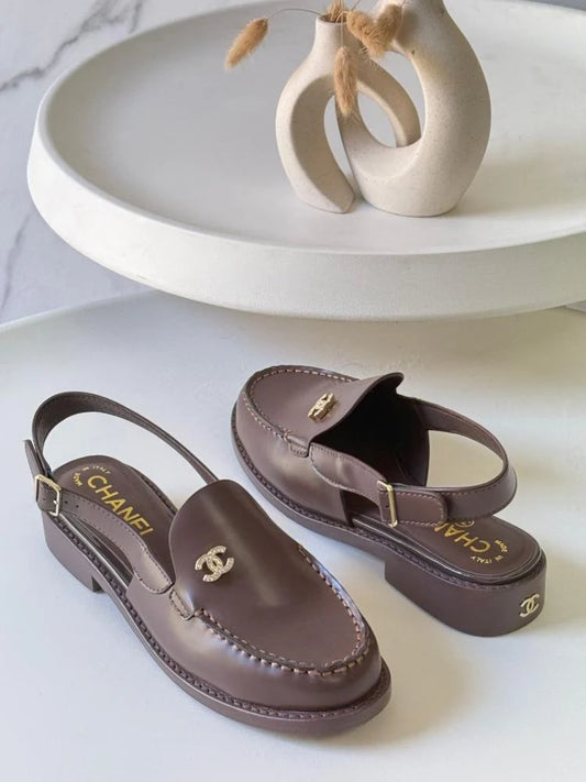 Viral Brown Slingbacks