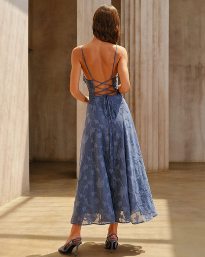 Blue  Slip Maxi Dress